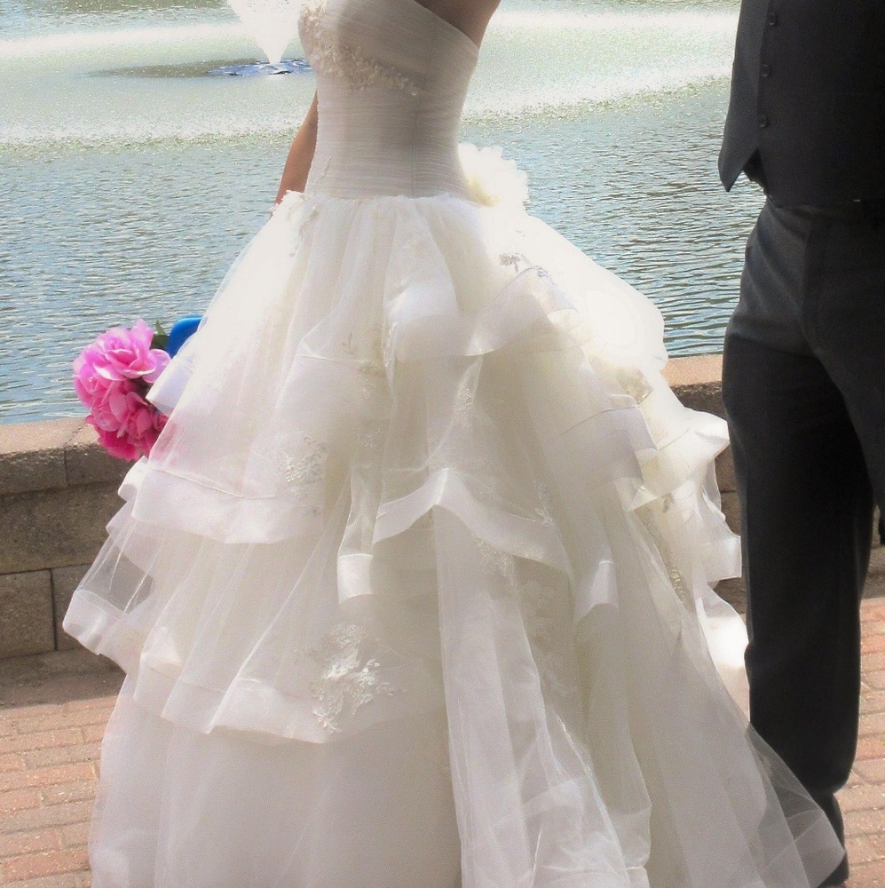 Vera Wang Strapless Tulle wedding dress